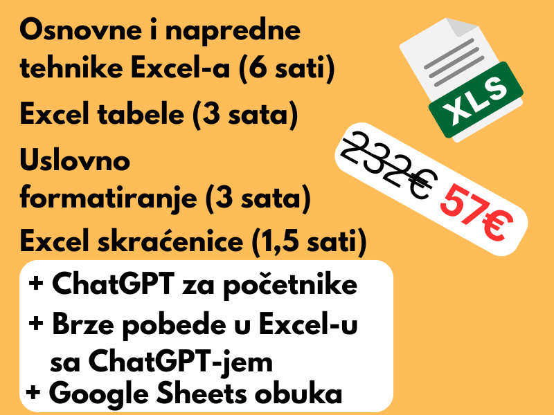 Komplet MS Excel obuka Komplet MS Excel obuka